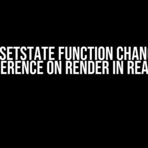 Does setState Function Change its Reference on Render in React?